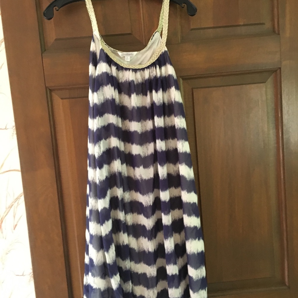 Striped chiffon sundress worn once